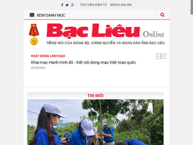 'baobaclieu.vn' screenshot