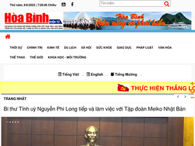 'baohoabinh.com.vn' screenshot