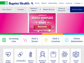 'baptist-health.com' screenshot