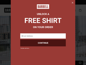 'barbellapparel.com' screenshot