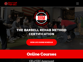 'barbellrehab.com' screenshot