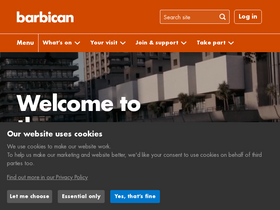 'barbican.org.uk' screenshot