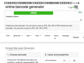'barcode-generator.de' screenshot