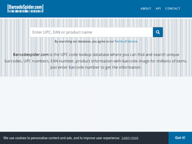 'barcodespider.com' screenshot