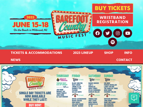 'barefootcountrymusicfest.com' screenshot