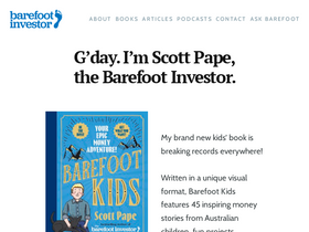 'barefootinvestor.com' screenshot