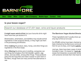 'barnivore.com' screenshot