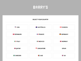 'barrys.com' screenshot