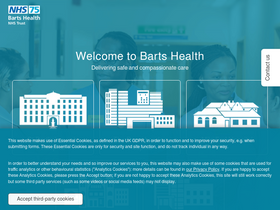 'bartshealth.nhs.uk' screenshot