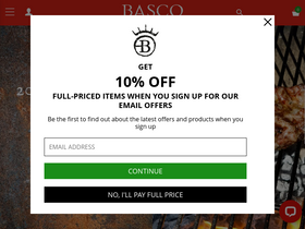'bascofinefoods.com' screenshot