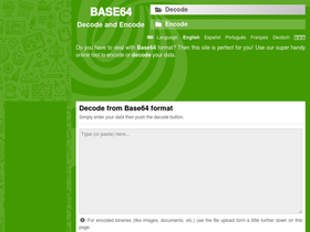 'base64decode.org' screenshot