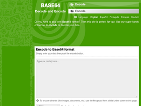 'base64encode.org' screenshot