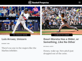 'baseballprospectus.com' screenshot