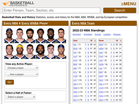 'basketball-reference.com' screenshot