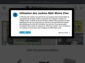'batirmoinscher.com' screenshot