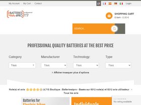 'batteries4pro.com' screenshot