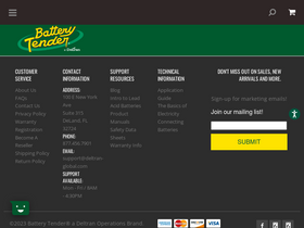 'batterytender.com' screenshot