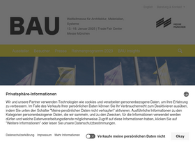 'bau-muenchen.com' screenshot