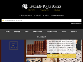 'baumanrarebooks.com' screenshot