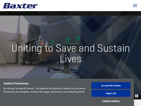 'baxter.com' screenshot