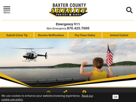 'baxtercountysheriff.com' screenshot