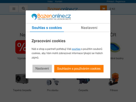 'bazenonline.cz' screenshot