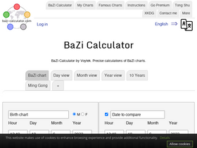 'bazi-calculator.com' screenshot