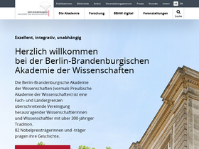 'bbaw.de' screenshot