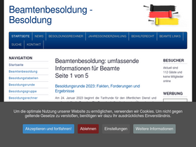 'beamtenbesoldung.org' screenshot