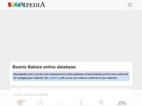 'beaniepedia.com' screenshot