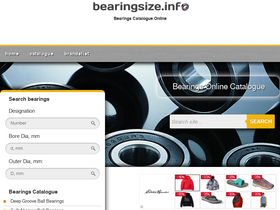 'bearingsize.info' screenshot