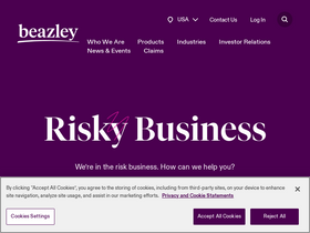 'beazley.com' screenshot