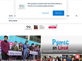 'becasycursosparachilenos.com' screenshot
