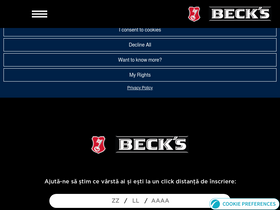 'becks.ro' screenshot