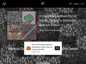 'bedrocktweaks.net' screenshot