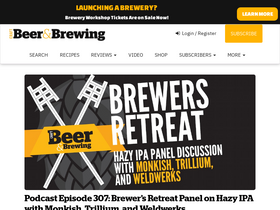 'beerandbrewing.com' screenshot