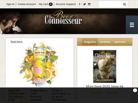 'beerconnoisseur.com' screenshot