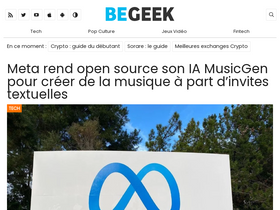 'begeek.fr' screenshot