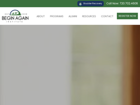 'beginagaininstitute.com' screenshot