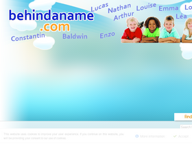 'behindaname.com' screenshot