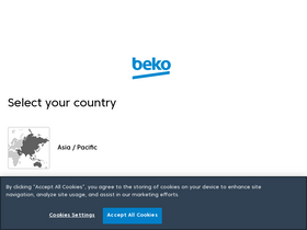 'beko.com' screenshot