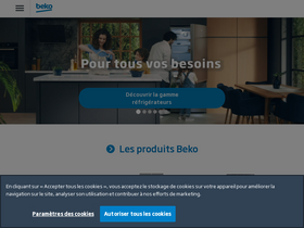 'beko.fr' screenshot