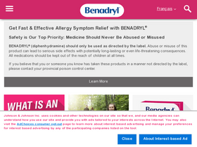 'benadryl.ca' screenshot