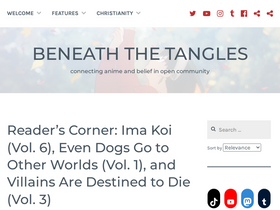 'beneaththetangles.com' screenshot