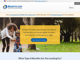 'benefits.gov' screenshot