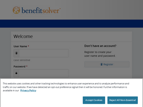 'benefitsolver.com' screenshot