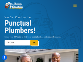 'benjaminfranklinplumbing.com' screenshot