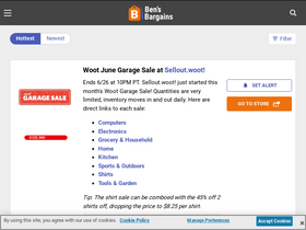 'bensbargains.com' screenshot