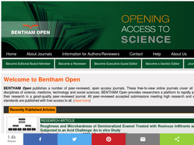 'benthamopen.com' screenshot