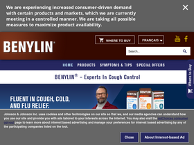 'benylin.ca' screenshot
